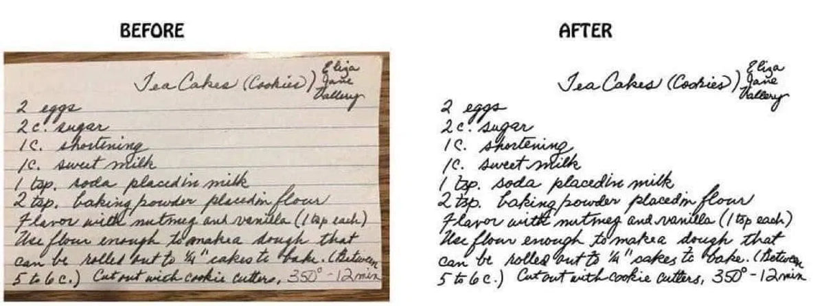 Handwritten Recipe Cutting Board | Personalized Engraved Keepsake in Loved One’s Handwriting