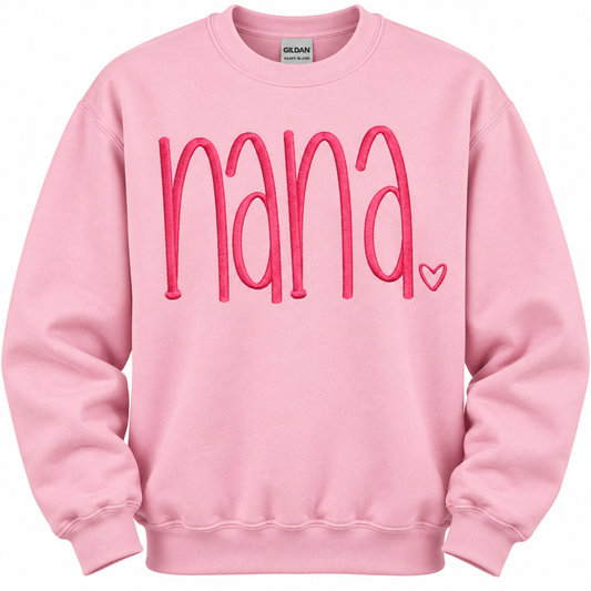 NANA embroidered crew/hoodie