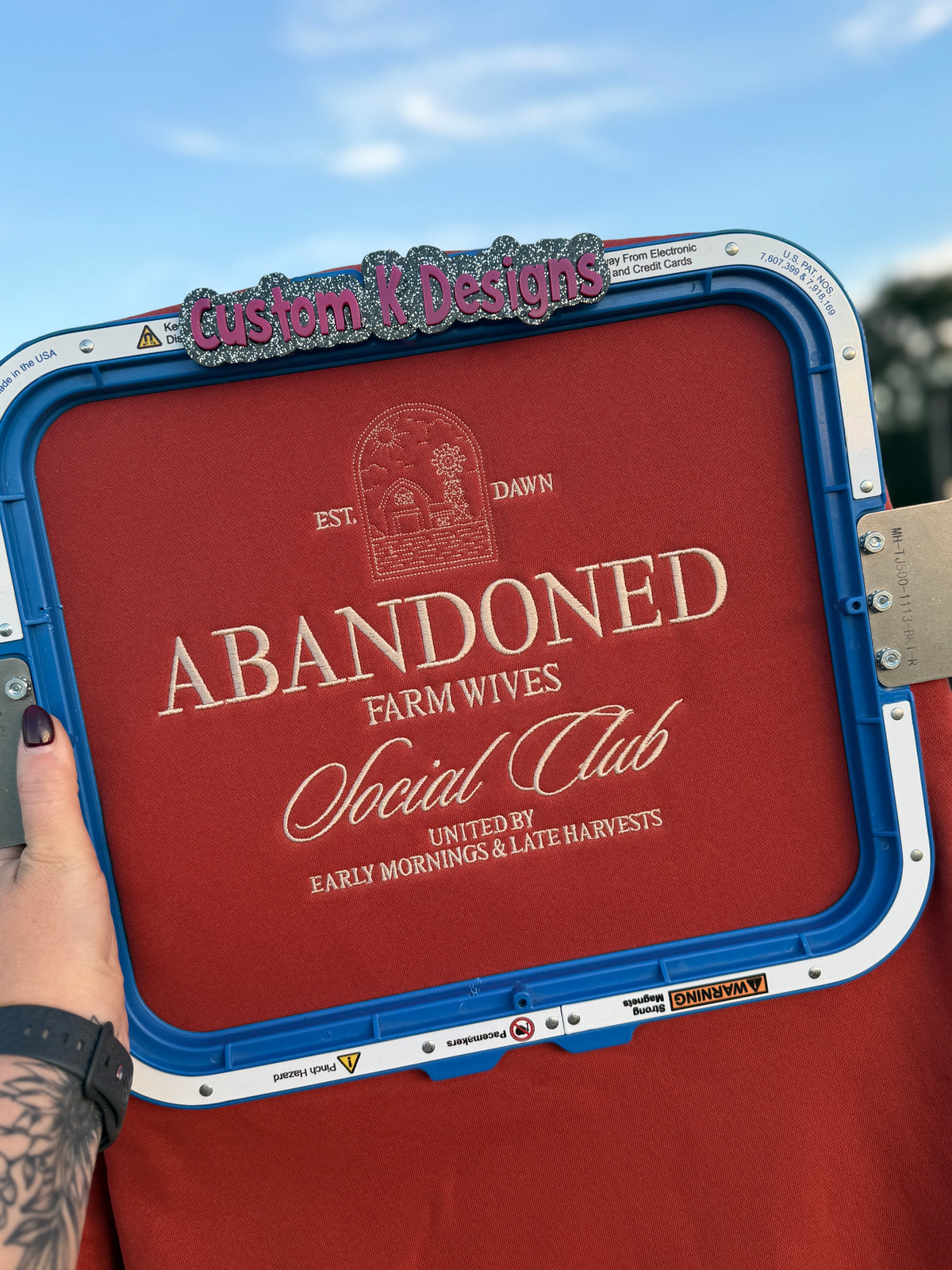 Abandoned Farm Wives Social Club embroidered crewneck