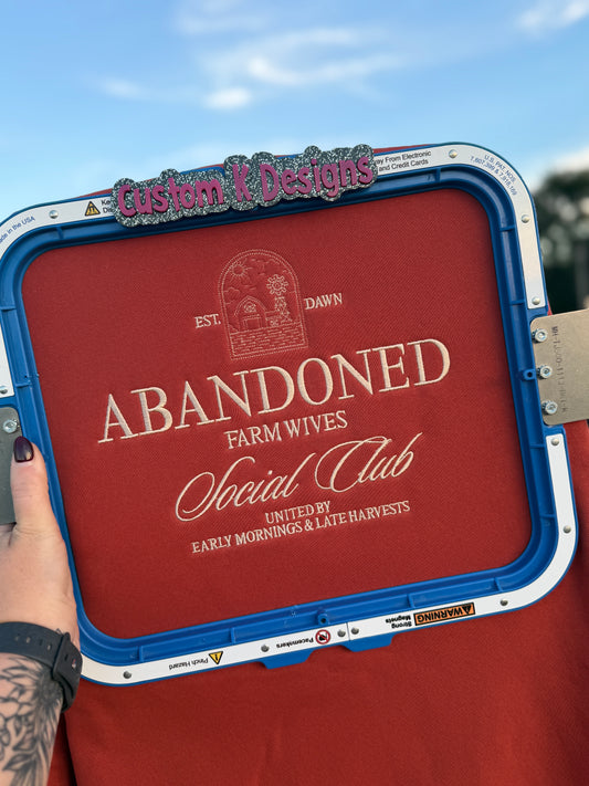 Abandoned Farm Wives Social Club embroidered crewneck