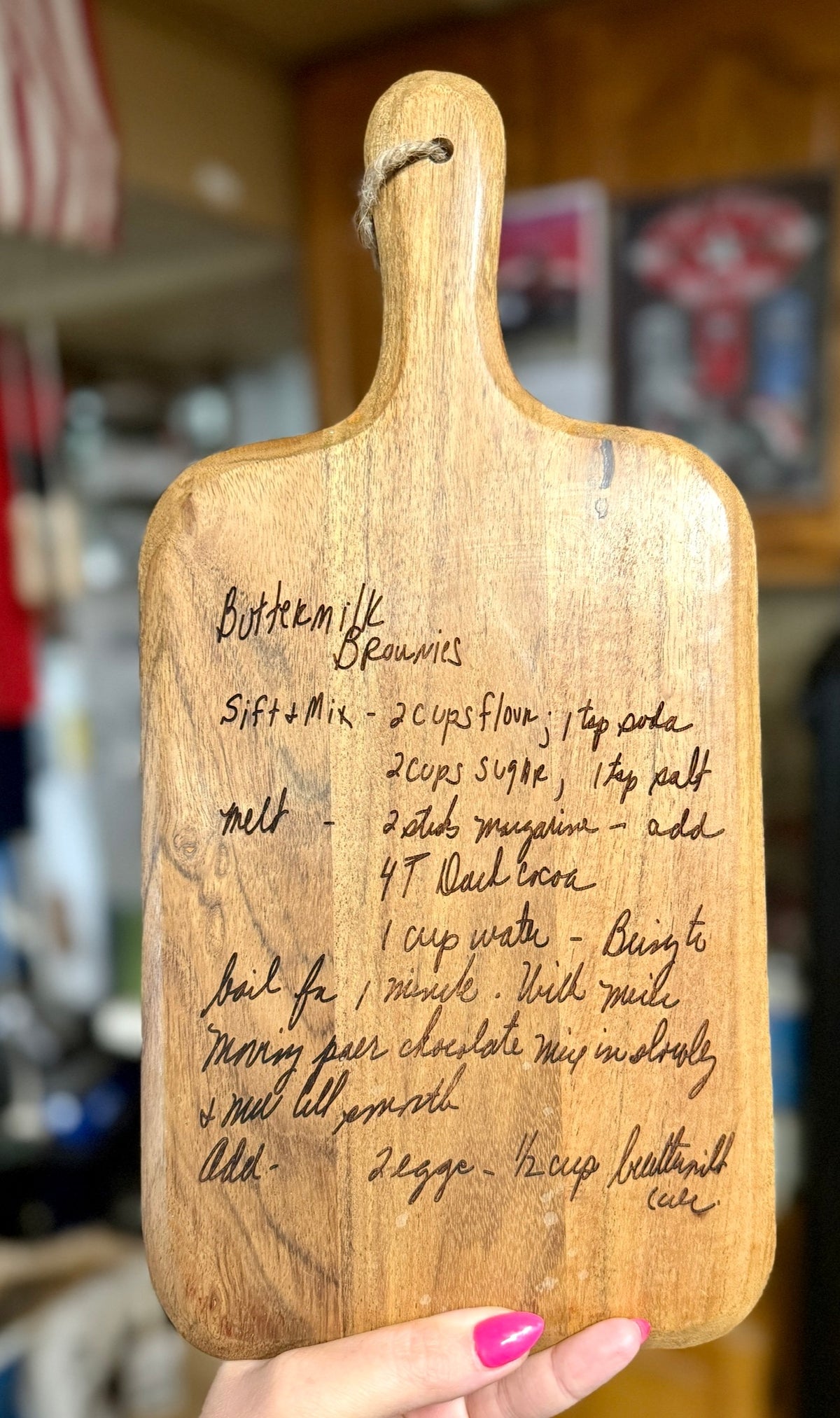 Handwritten Recipe Cutting Board | Personalized Engraved Keepsake in Loved One’s Handwriting