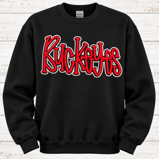 Buckeyes 3D embroidered crew/hoodie